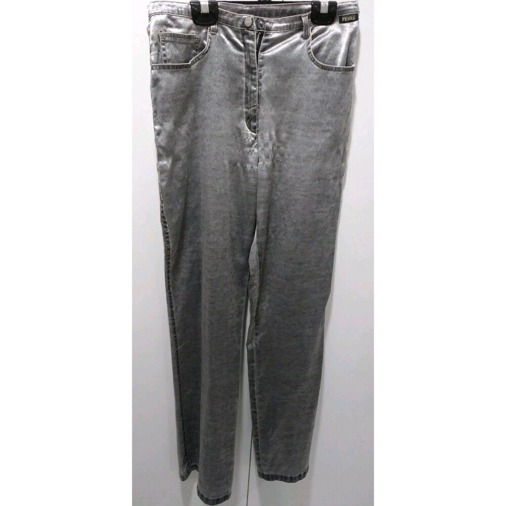 Gianfranco Ferre - VTG 80s Disco Club Trouser Pants - Satin Silver - EU Sz 44